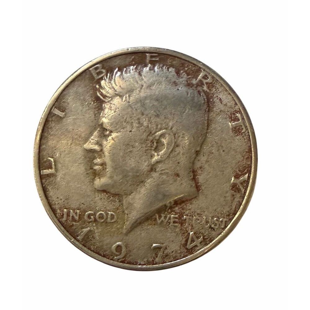 Kennedy half dollar coin minted in 1974